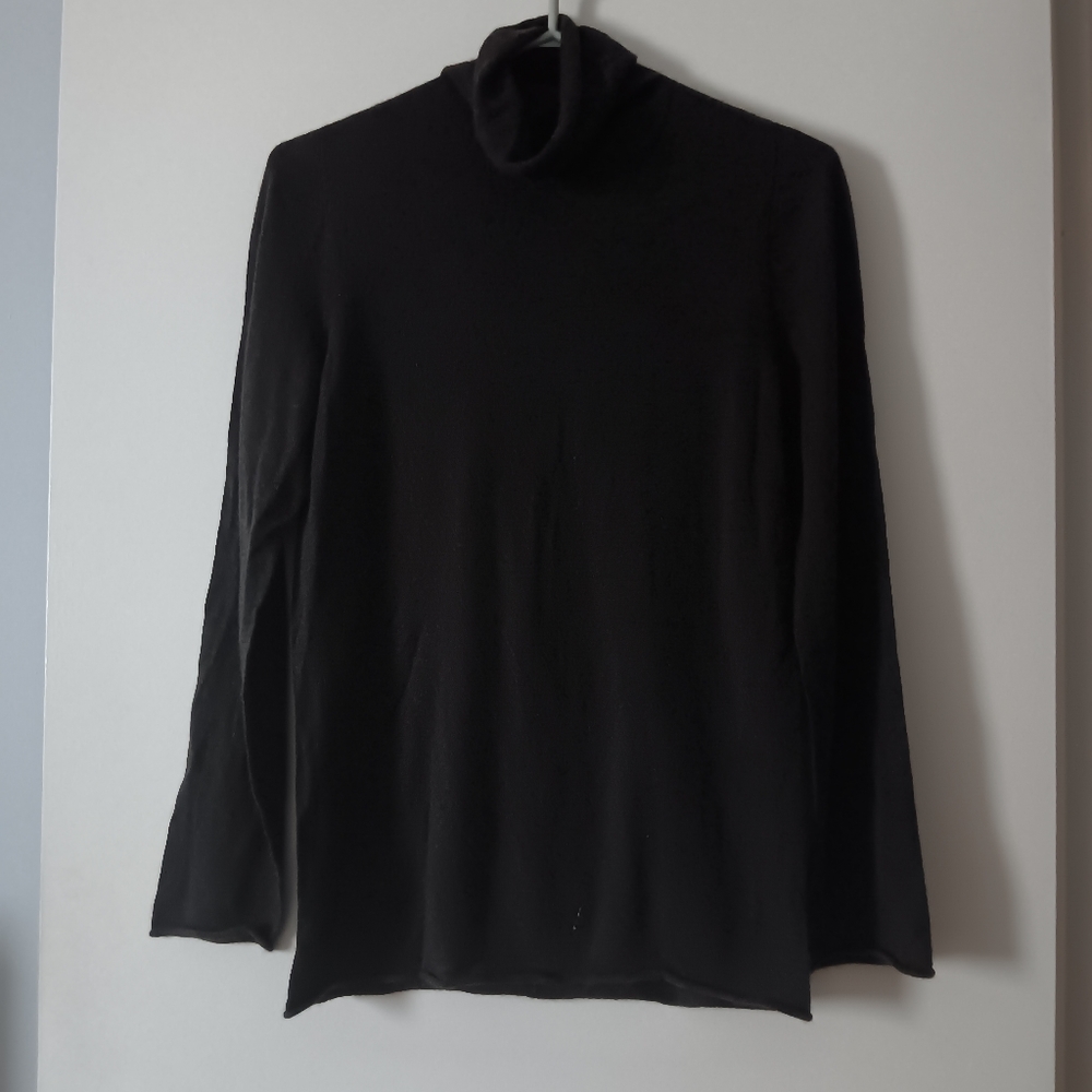 PATRIZIA PEPE Brown 100% Cashmere Soft T Neck Whisper Light Sweater S